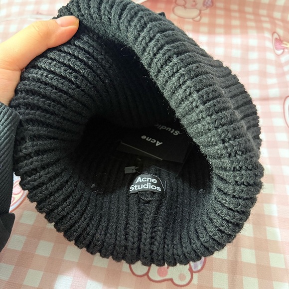 Acne Studios Knit Beanie Grey - Picture 4 of 5